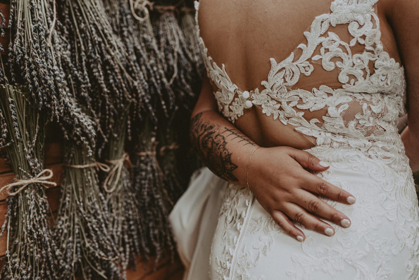 Wedding dress lavender