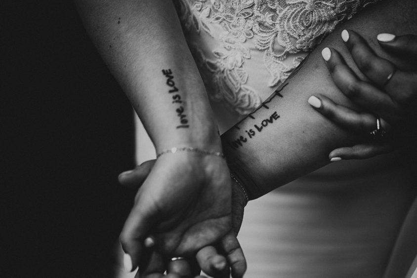 Matching tattoos love is love
